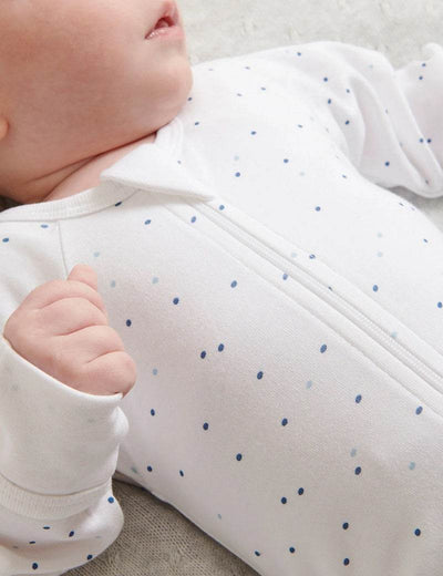 Purebaby Organic 3 Piece Set - Pale Blue Spot - Outlet Shop For Kids