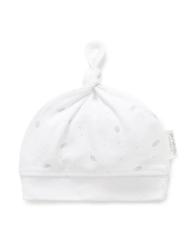 Purebaby Organic 3 Piece Set - Pale Grey Leaf With Spot - Outlet Shop For Kids