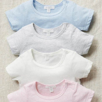 Purebaby Organic Essential Newborn Tee - Soft Pink Melange - Outlet Shop For Kids