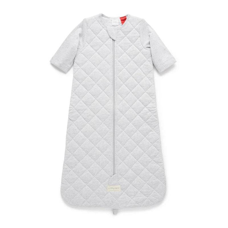 Purebaby Organic Long Sleeve Sleepbag 2 TOG - Pale Grey Melange - Outlet Shop For Kids