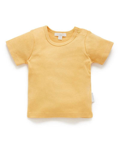 Purebaby Organic Rib Tee - Sunshine - Outlet Shop For Kids
