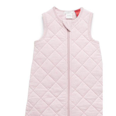 Purebaby Organic Sleeveless Sleepbag 2 TOG - Soft Pink Melange - Outlet Shop For Kids