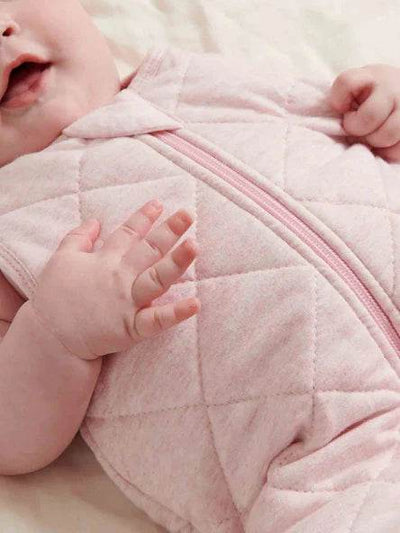 Purebaby Organic Sleeveless Sleepbag 2 TOG - Soft Pink Melange - Outlet Shop For Kids