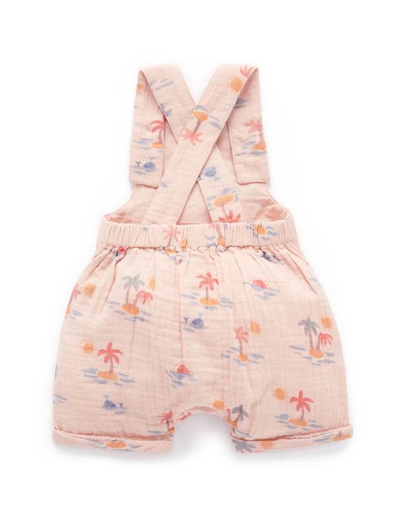 Purebaby Palm Tree Overalls - Palm Island Print - Outlet Shop For Kids