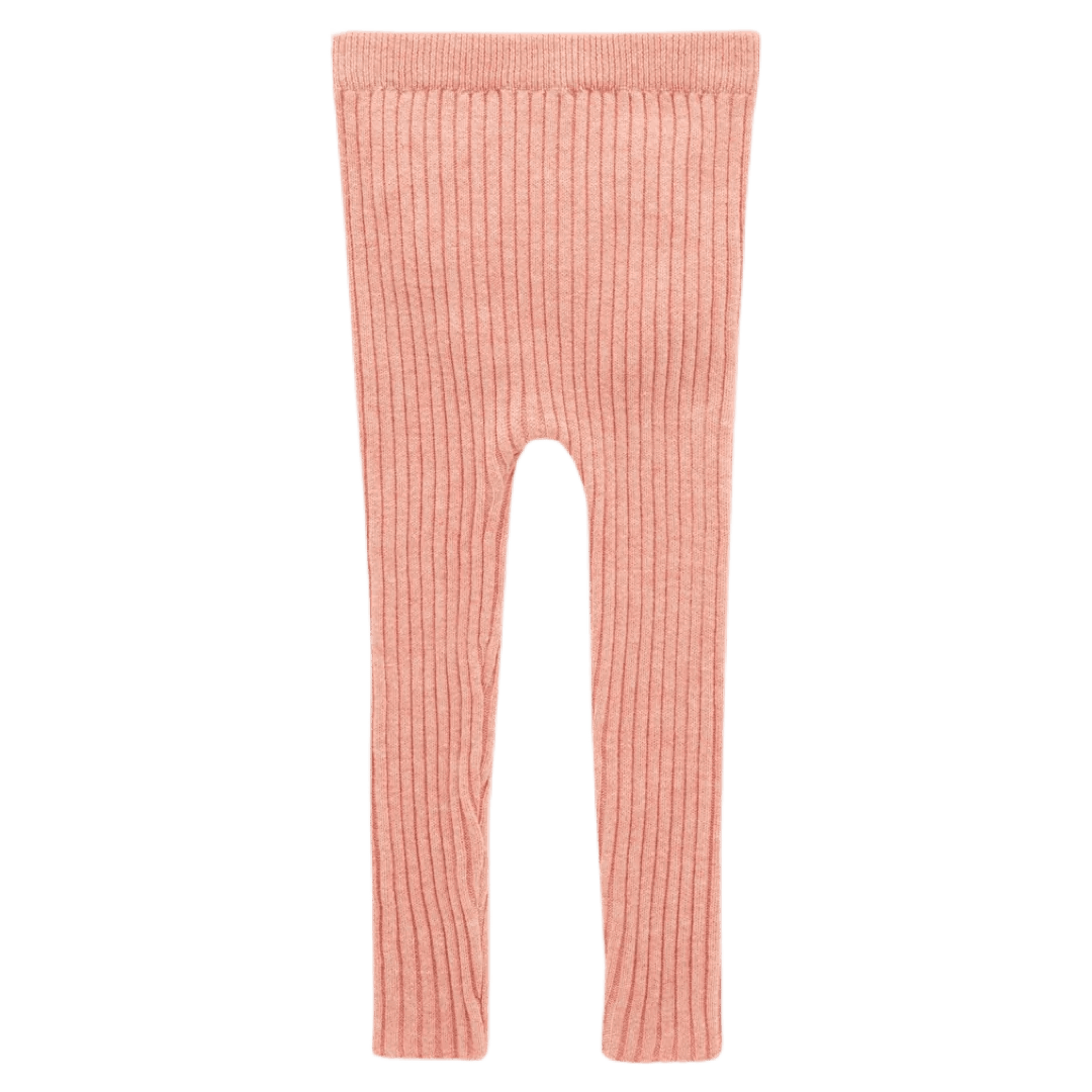 Purebaby Rib Knit Leggings - Nectarine Melange - Outlet Shop For Kids