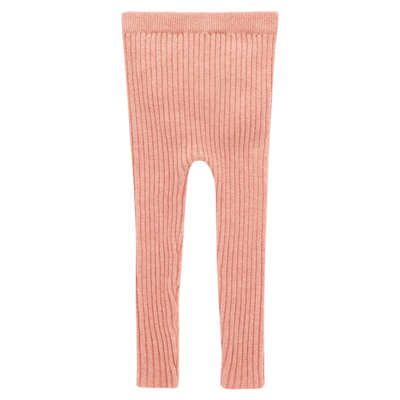 Purebaby Rib Knit Leggings - Nectarine Melange - Outlet Shop For Kids