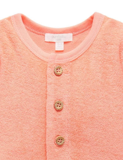 Purebaby Towelling Cardigan - Freesia - Outlet Shop For Kids