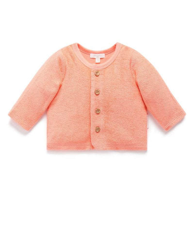 Purebaby Towelling Cardigan - Freesia - Outlet Shop For Kids