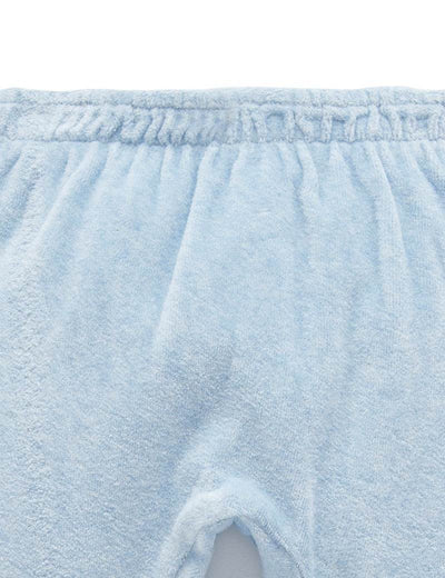 Purebaby Velour Softy Pant - Soft Blue Melange - Outlet Shop For Kids