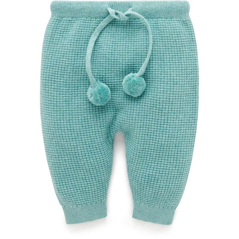 Purebaby Waffle Knit Legging - Moss Melange - Outlet Shop For Kids
