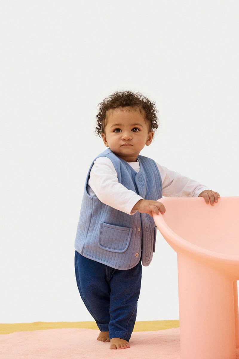 Bonds Quilted Vest - Mountain Blue