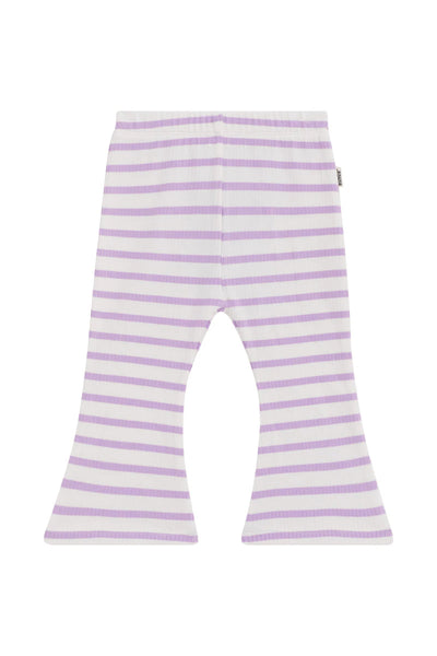 Bonds Rib Flare Pant - Lilac Stripe