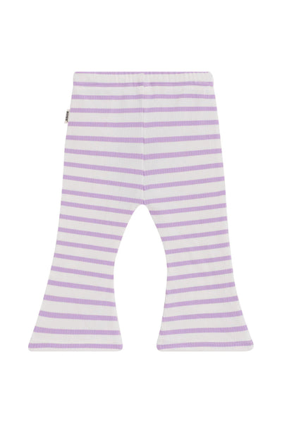 Bonds Rib Flare Pant - Lilac Stripe