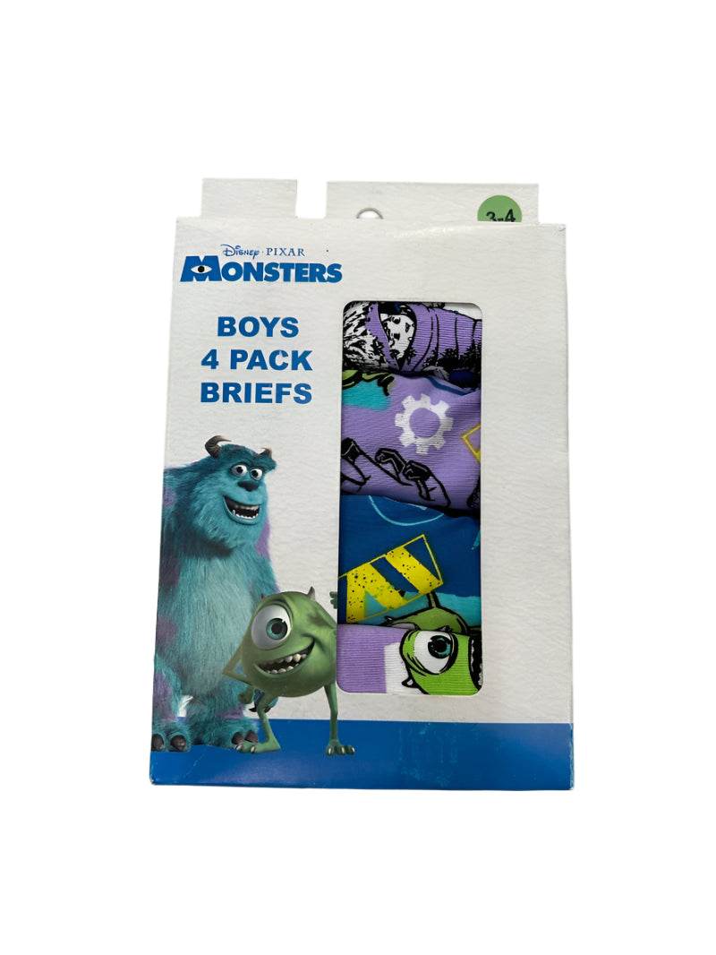 Rio Disney Monsters Boys Brief 4 Pack - Outlet Shop For Kids