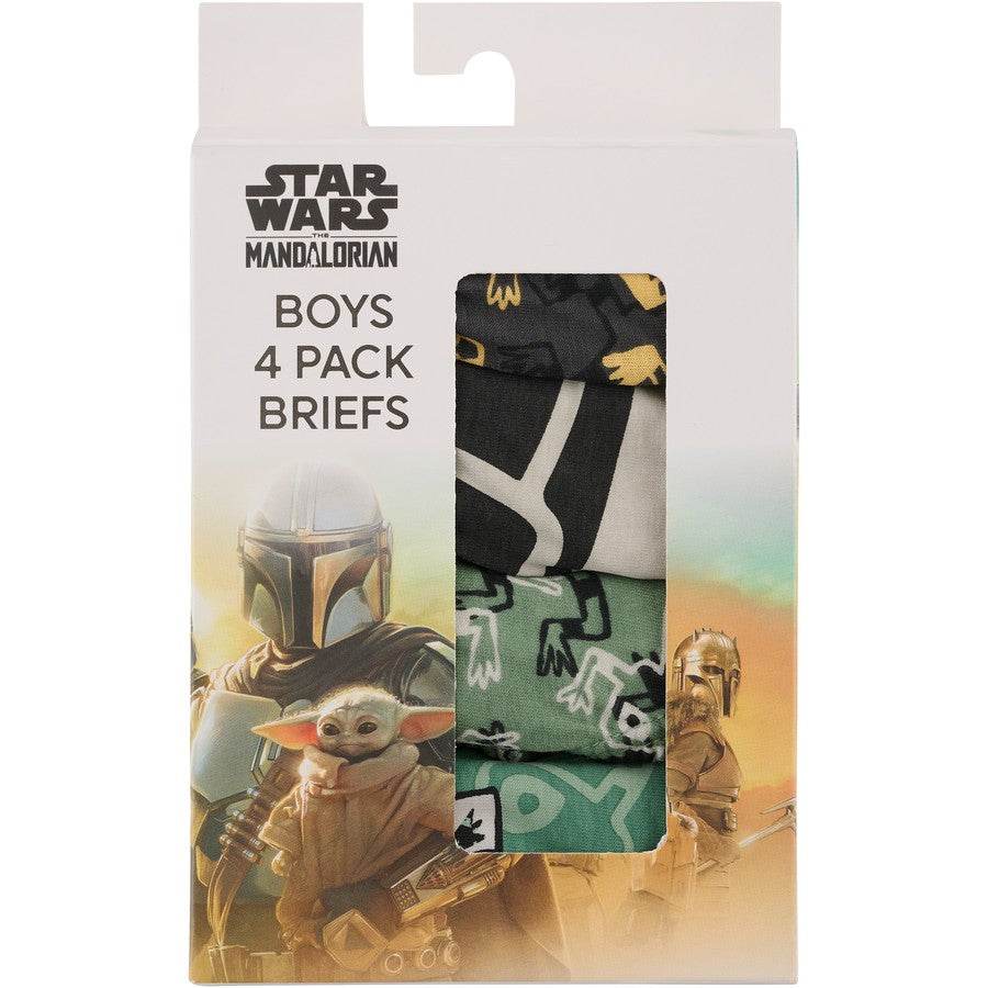 Rio Star Wars Boys Grogu Briefs 4 Pack - Multi - Outlet Shop For Kids