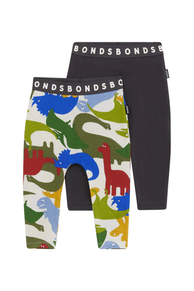 Bonds Roomies 2 Pack Legging - Dinosaur Print