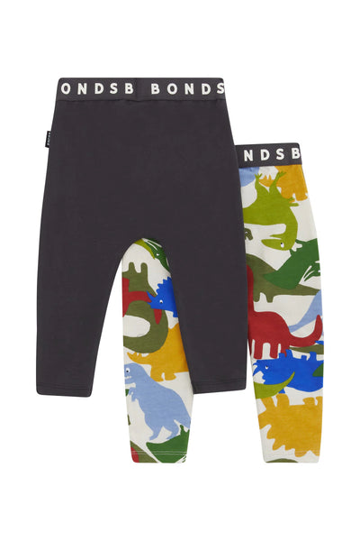 Bonds Roomies 2 Pack Legging - Dinosaur Print