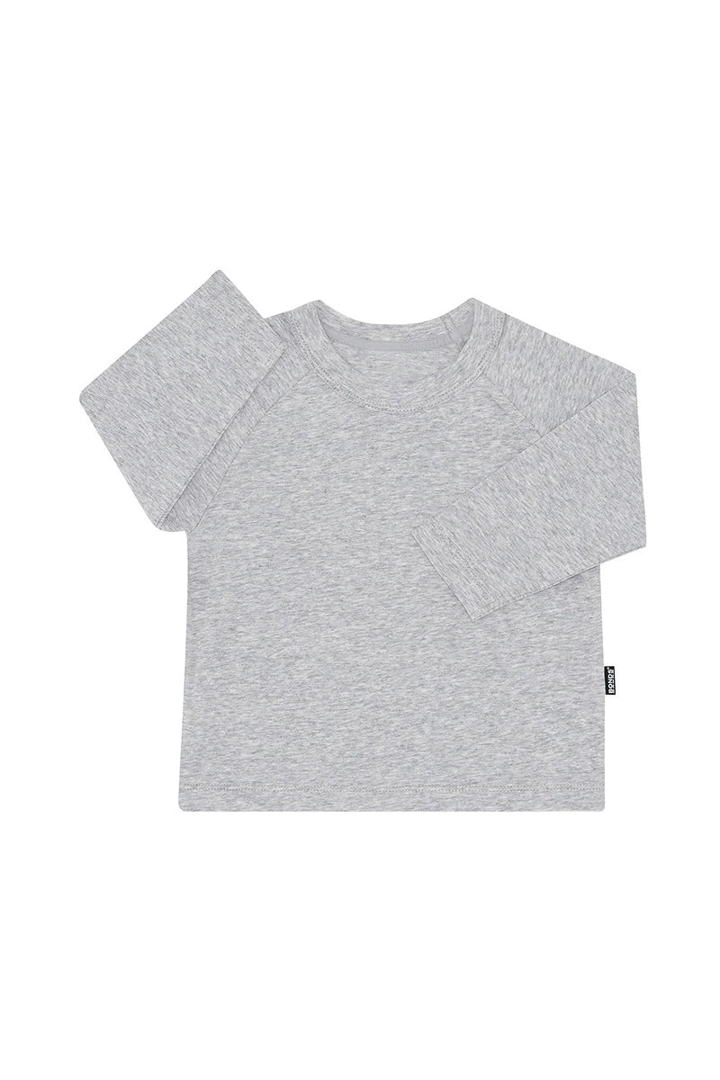 Bonds Roomies Long Sleeve Ringer Tee - New Grey Marle