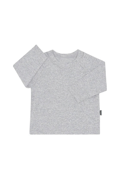 Bonds Roomies Long Sleeve Ringer Tee - New Grey Marle