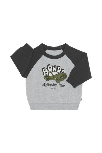 Bonds Soft Threads Pullover - Camo Club Green/Grey Marle