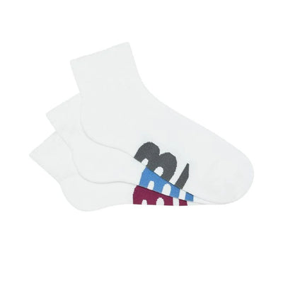 Bonds Men's Quarter Crew Cushioned Socks 3 Pack - White