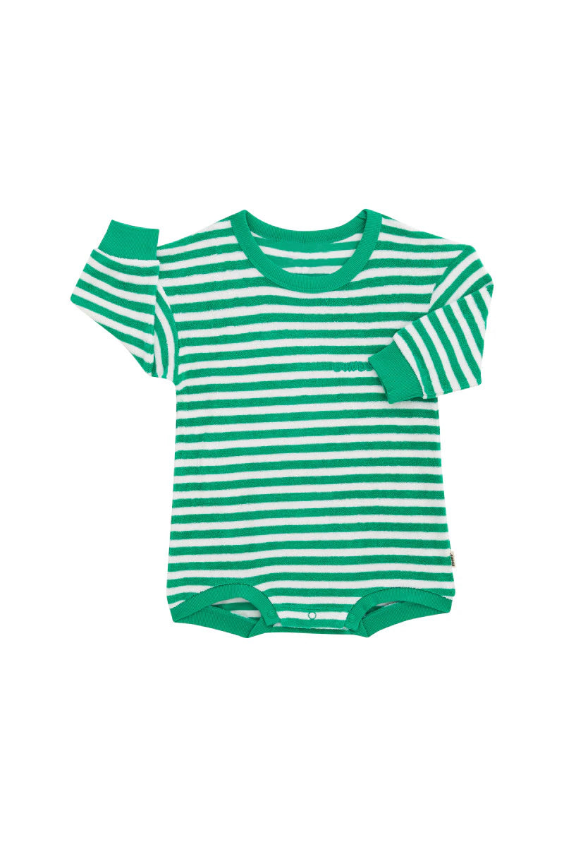 Bonds Terry Slouchy Suit - Breton Stripe Frog