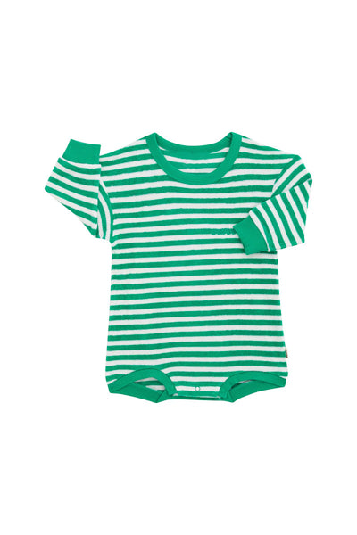 Bonds Terry Slouchy Suit - Breton Stripe Frog