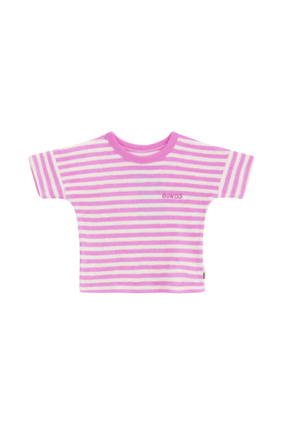 Bonds Terry Toweling Tee - Bretton Stripe Pink