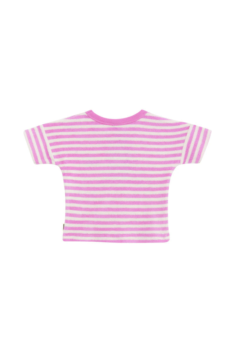 Bonds Terry Toweling Tee - Bretton Stripe Pink