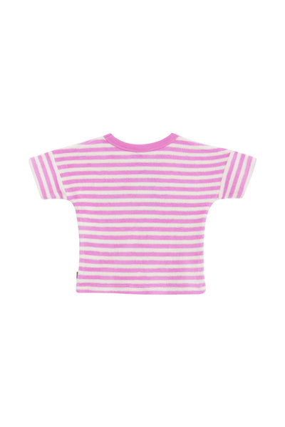Bonds Terry Toweling Tee - Bretton Stripe Pink