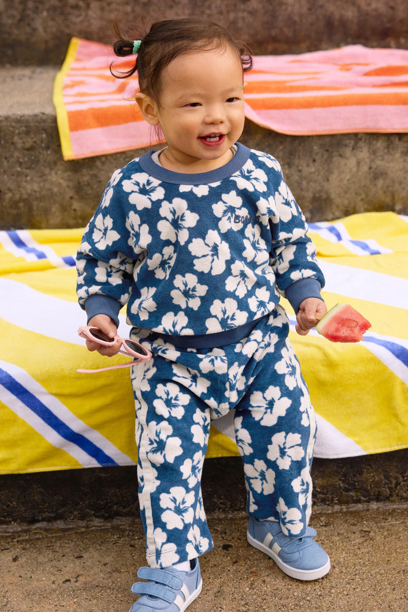 Bonds Terry Wide Leg Trackie - Hibiscus Navy