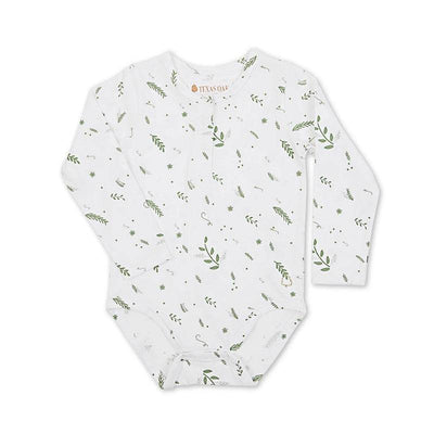Texas Oak Eden Bodysuit - Green Leaves Print - Outlet Shop For Kids