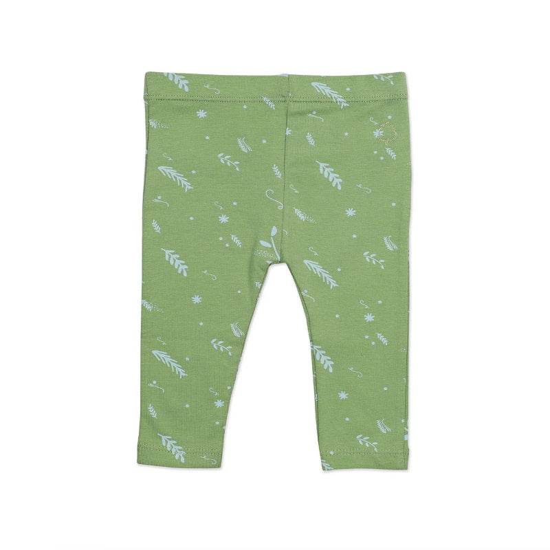 Texas Oak Green Leggings - Fresh Green Leaves Print - Outlet Shop For Kids