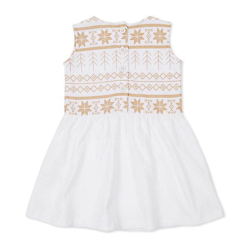 Texas Oak Melody Dress - Sonwflake Print - Outlet Shop For Kids