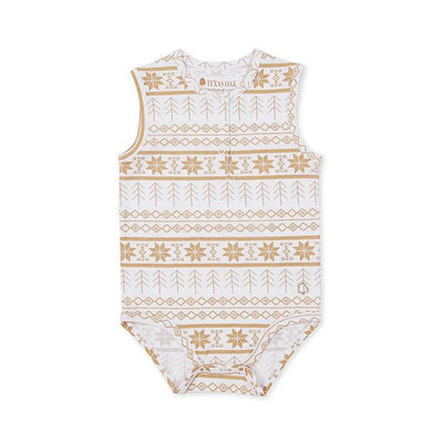 Texas Oak Xavier Bodysuit - Sonwflake Print - Outlet Shop For Kids