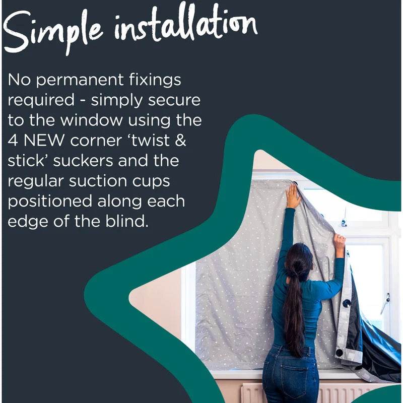 Tommee Tippee Blackout Blind Grey Starry Night Large - Outlet Shop For Kids