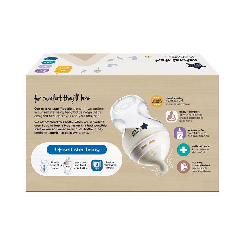 Tommee Tippee Natural Start Baby Bottles Decorated Blue Pack