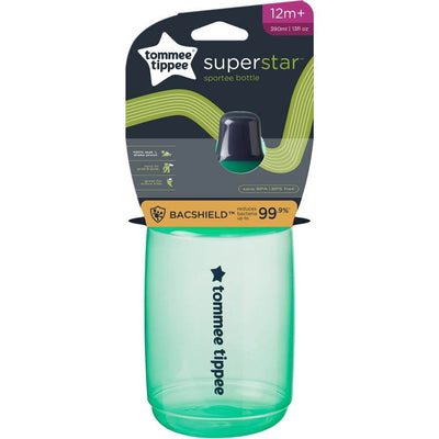 Tommee Tippee Sportee Toddler Water Bottle 390ml 12m+ - Green - Outlet Shop For Kids