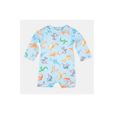 Toshi Swim Baby Onesie Long Sleeve Classic - Sharky