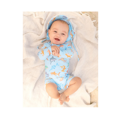 Toshi Swim Baby Onesie Long Sleeve Classic - Sharky