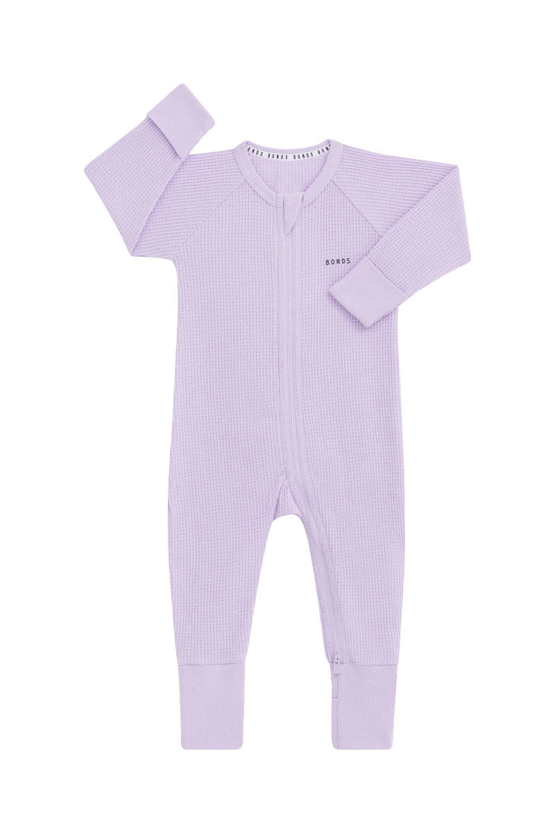 Bonds Waffle Zip Wondersuit - Lavender Lane