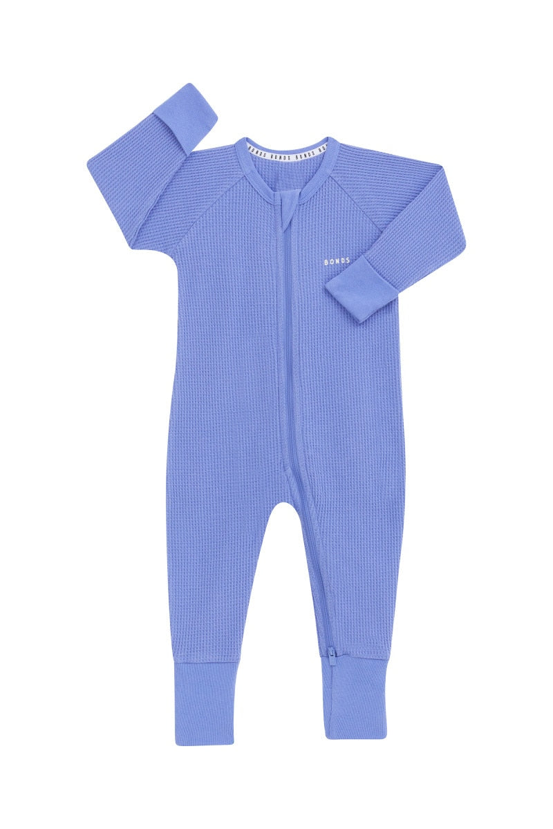 Bonds Waffle Zip Wondersuit - Breezy Blue