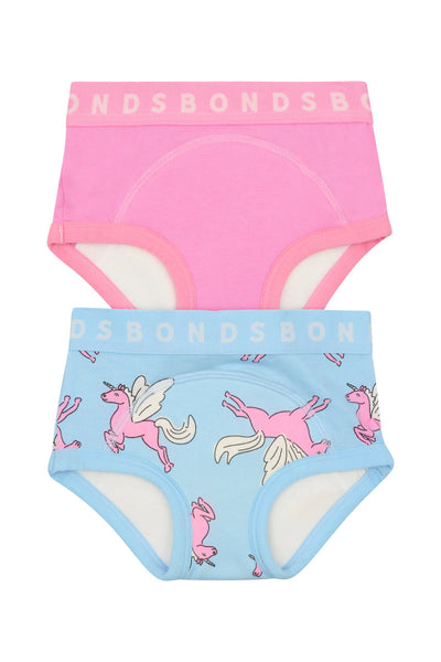 Bonds Whoopsies Toilet Training Undies 2 Pack - Unicorn/Pink