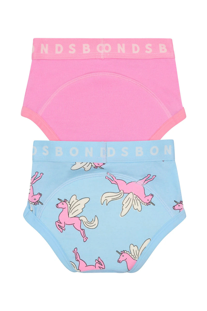 Bonds Whoopsies Toilet Training Undies 2 Pack - Unicorn/Pink