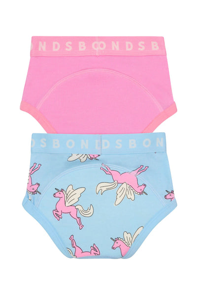 Bonds Whoopsies Toilet Training Undies 2 Pack - Unicorn/Pink