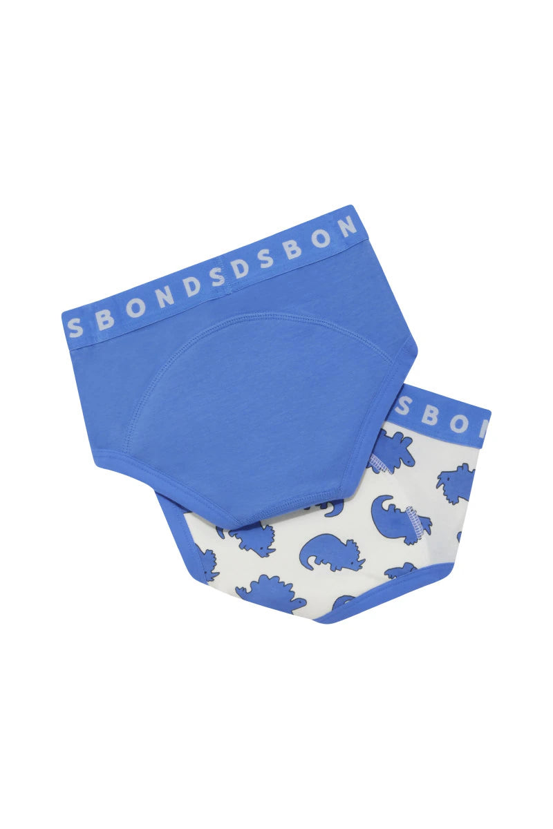 Bonds Whoopsies Toilet Training Undies 2 Pack - Delightful Dino/Blue Note