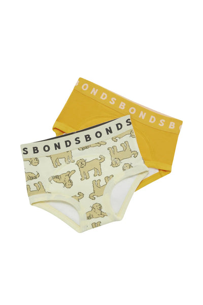 Bonds Whoopsies Toilet Training Undies 2 Pack - Mini Goldie Dog/Gold