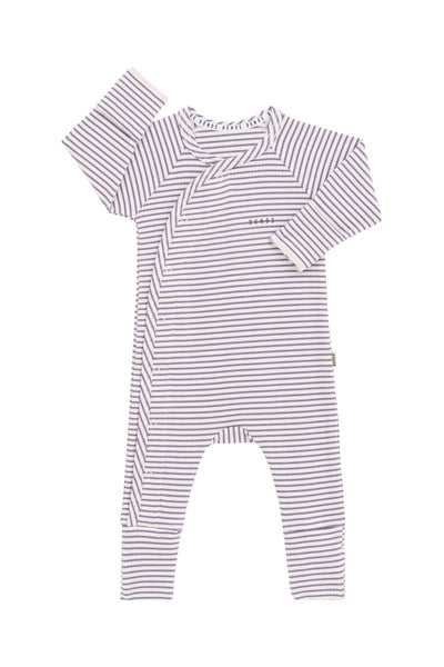 Bonds Wide Needle Rib Coverall - Violet Ash/Chalky Pink Stripe