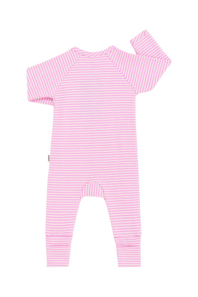Bonds Wide Needle Rib Coverall - Blind Blossom/Marscapone Stripe