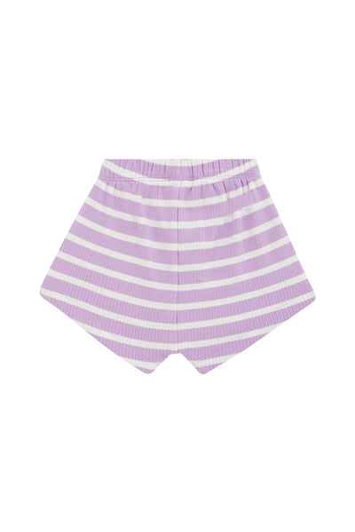Bonds Wide Needle Rib Short - Cotton Purple Pansy / Marscpone